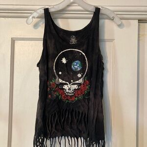 Grateful Dead Black Fringe Tank Top